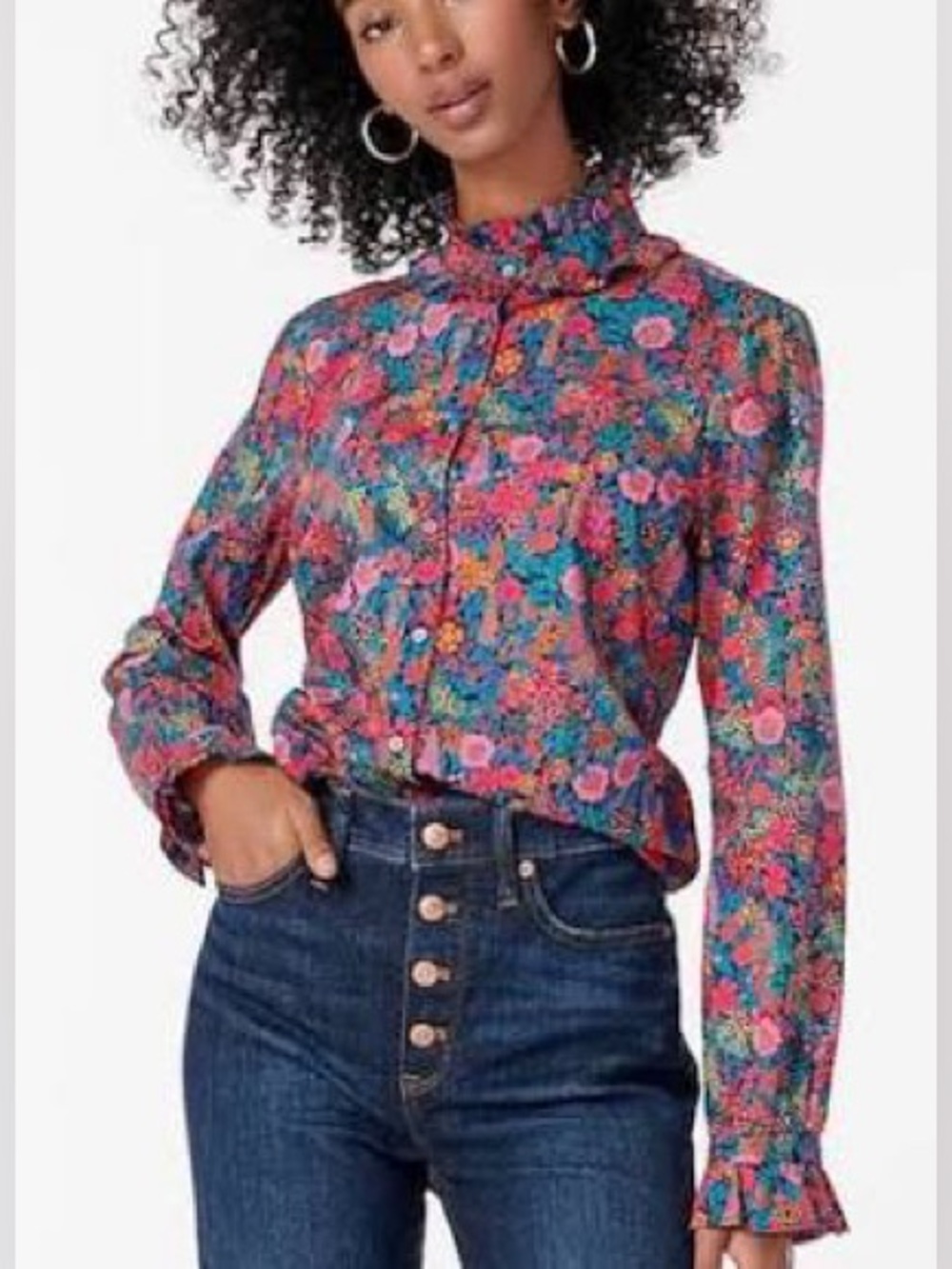 J Crew Liberty Ciara fitted button down shit